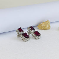 Thumbnail for Ruby Doublet Earrings Zayn Luxury Jewellery