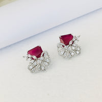 Thumbnail for Ruby Crystal Diamond Stud Earrings Zayn Luxury Jewellery