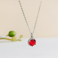 Thumbnail for Ruby Solitaire Neck Chain Zayn Luxury Jewellery