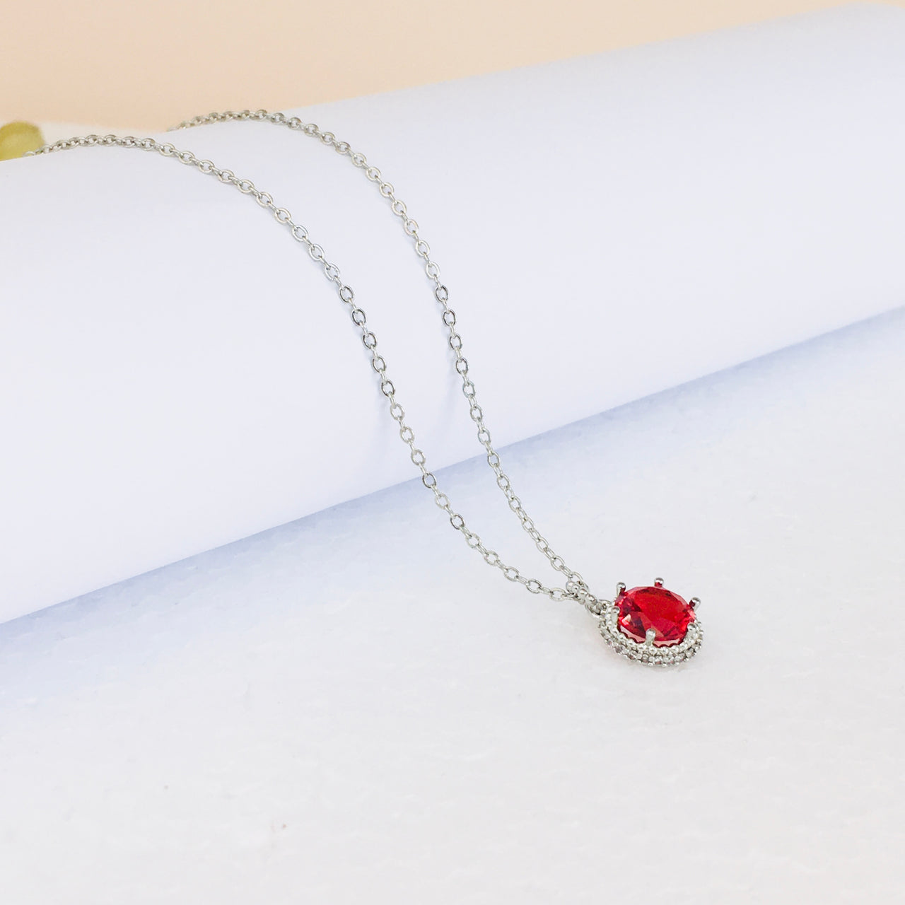 Ruby Solitaire Neck Chain Zayn Luxury Jewellery