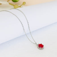 Thumbnail for Ruby Solitaire Neck Chain Zayn Luxury Jewellery