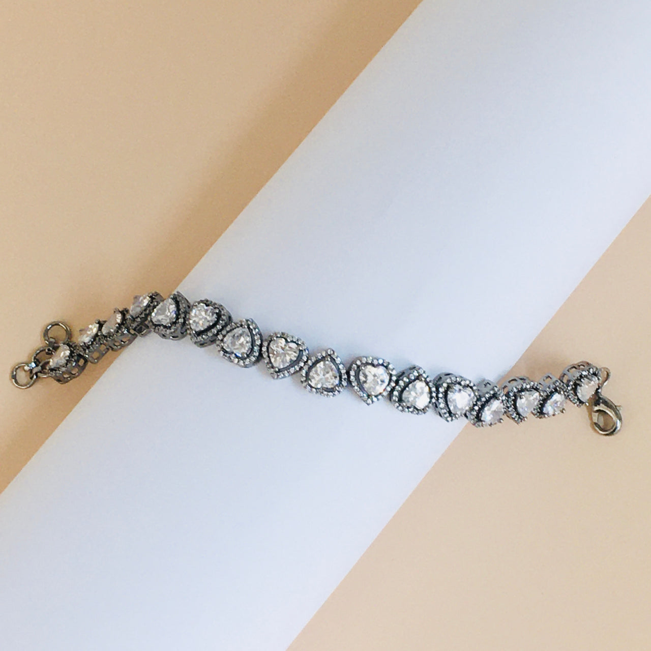 Oxidised Heart Bracelet Zayn Luxury Jewellery