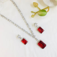 Thumbnail for Ruby Diamond Necklace Set Zayn Luxury Jewellery