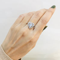 Thumbnail for Zircon Studded Heart Ring Zayn Luxury Jewellery