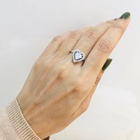 Thumbnail for Zircon Studded Heart Ring Zayn Luxury Jewellery