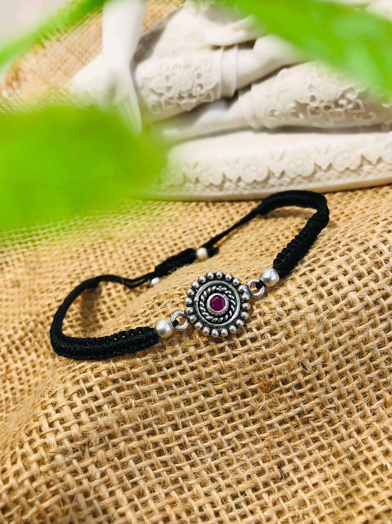 925 Black Thread Rakhi