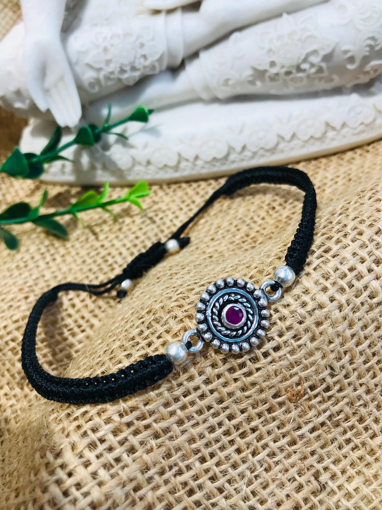 925 Black Thread Rakhi