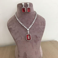 Thumbnail for Ruby Diamond Necklace Set Zayn Luxury Jewellery