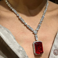 Thumbnail for Ruby Diamond Necklace Set Zayn Luxury Jewellery