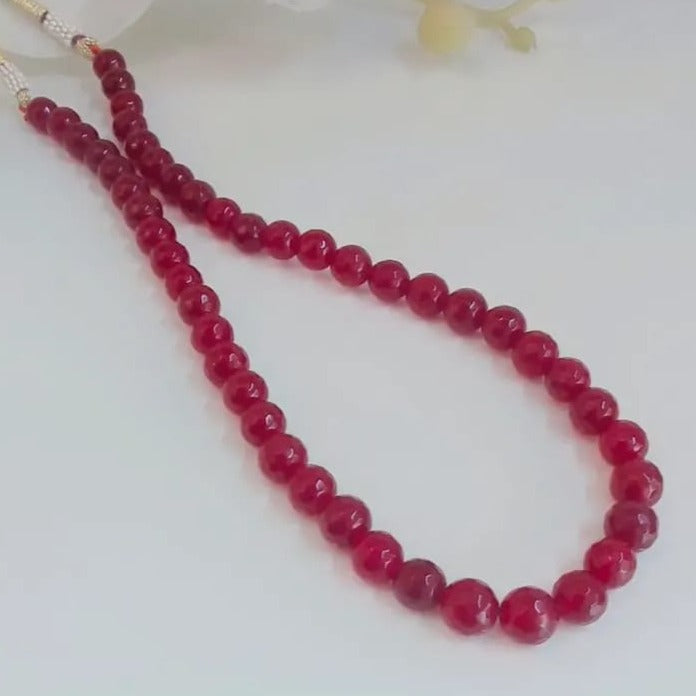 Ruby Pearl String Necklace Zayn Luxury Jewellery