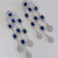 Thumbnail for Blue Sapphire Droplet Earrings Zayn Luxury Jewellery