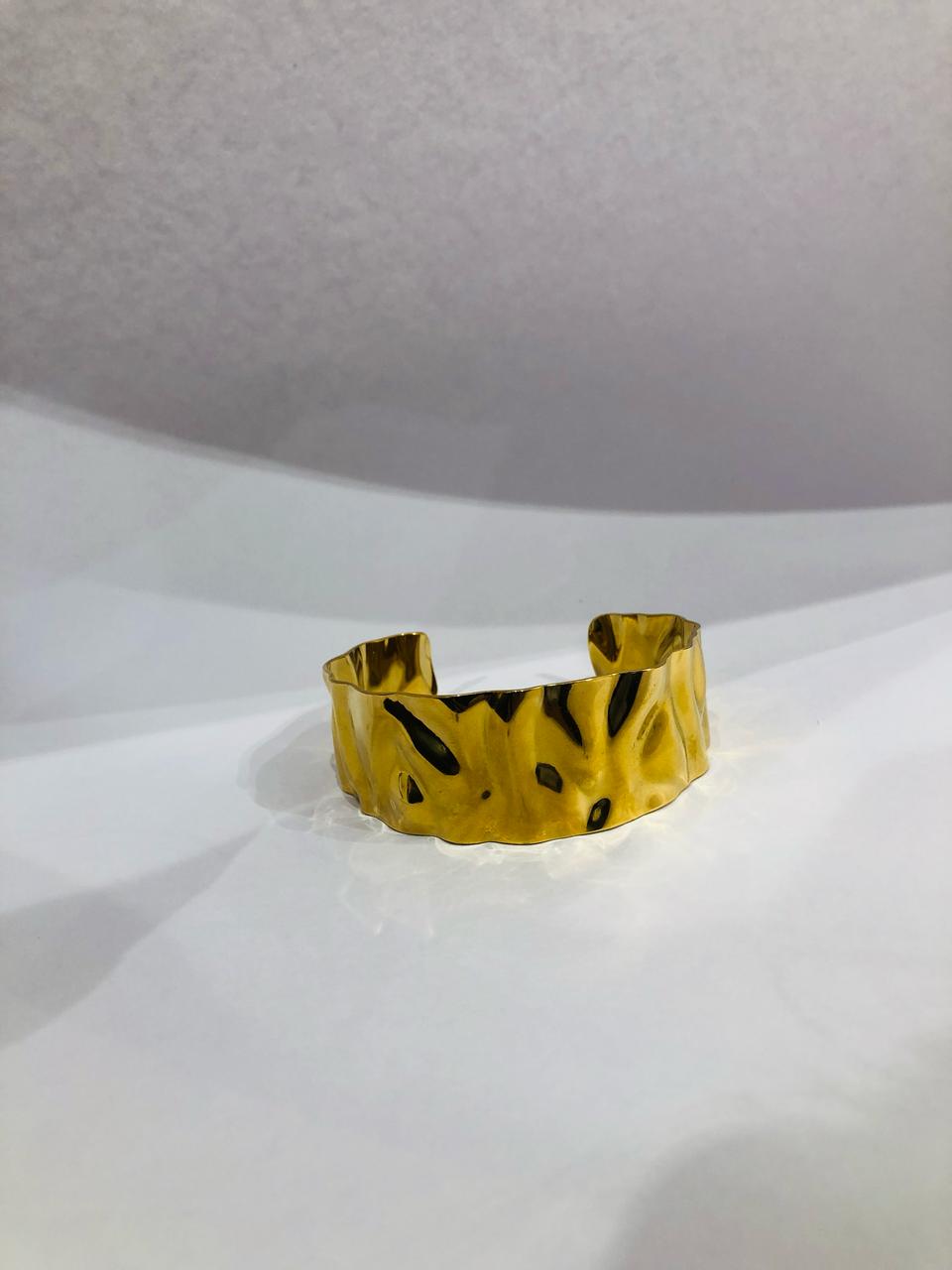 Chunky Golden Cuff Bracelet