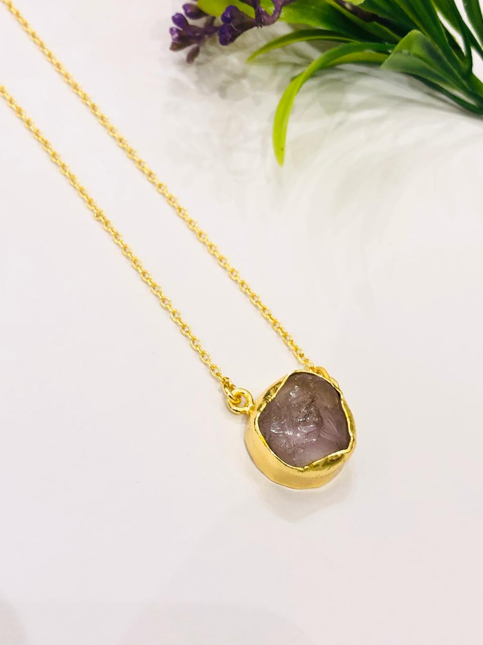Purple Round Stone Chain