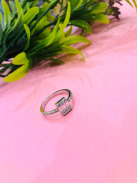 Thumbnail for 925 Silver Plain Baguette Ring
