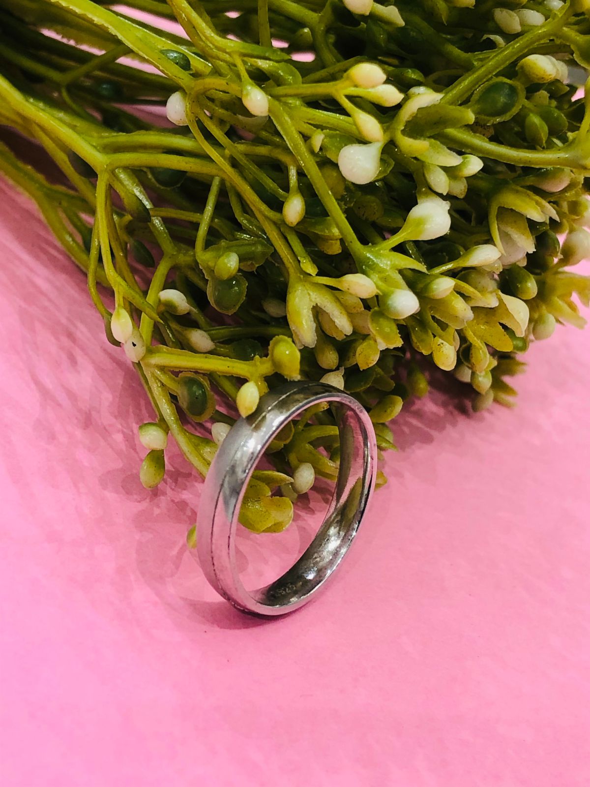 925 Silver Men's Plain Band Ring