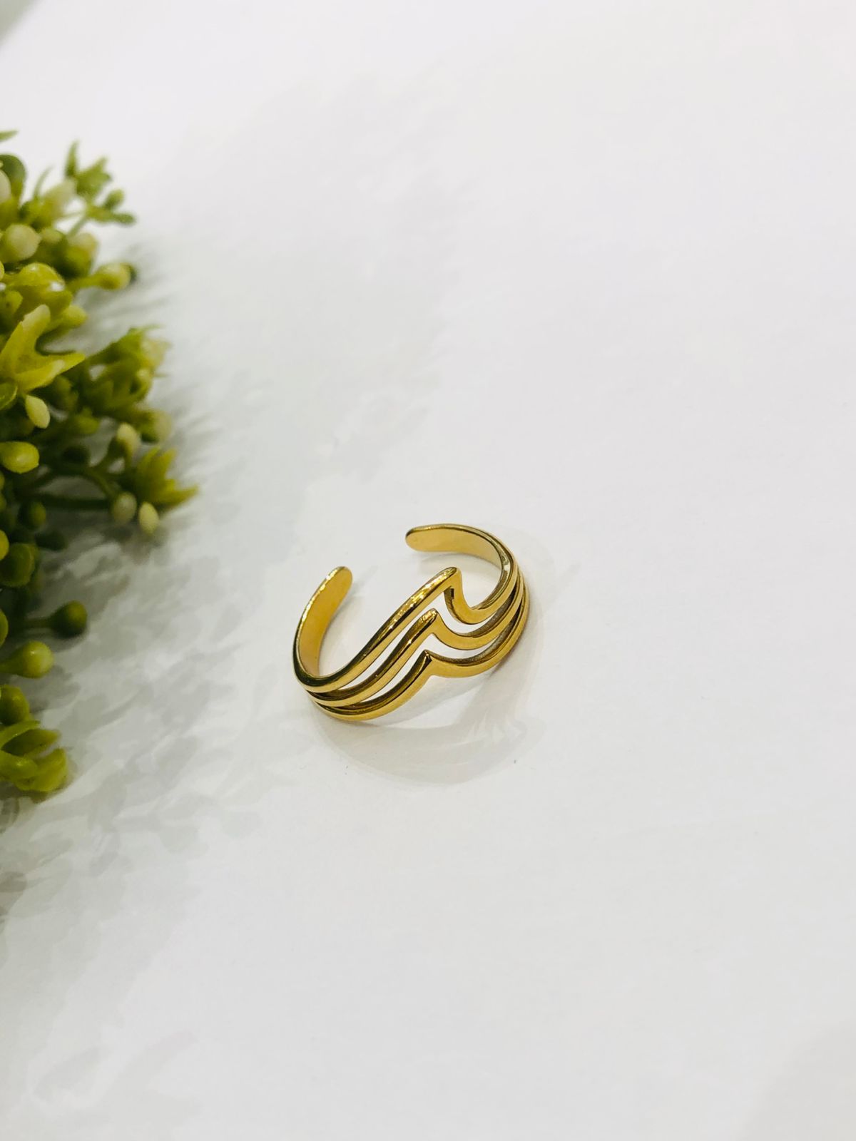 Golden Line Ring