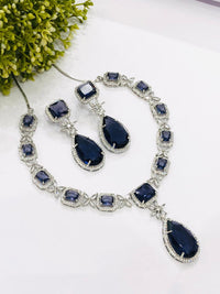 Thumbnail for Big Purple Drop Necklace Set
