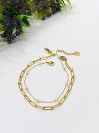 Thumbnail for Clip Pearl Anklet