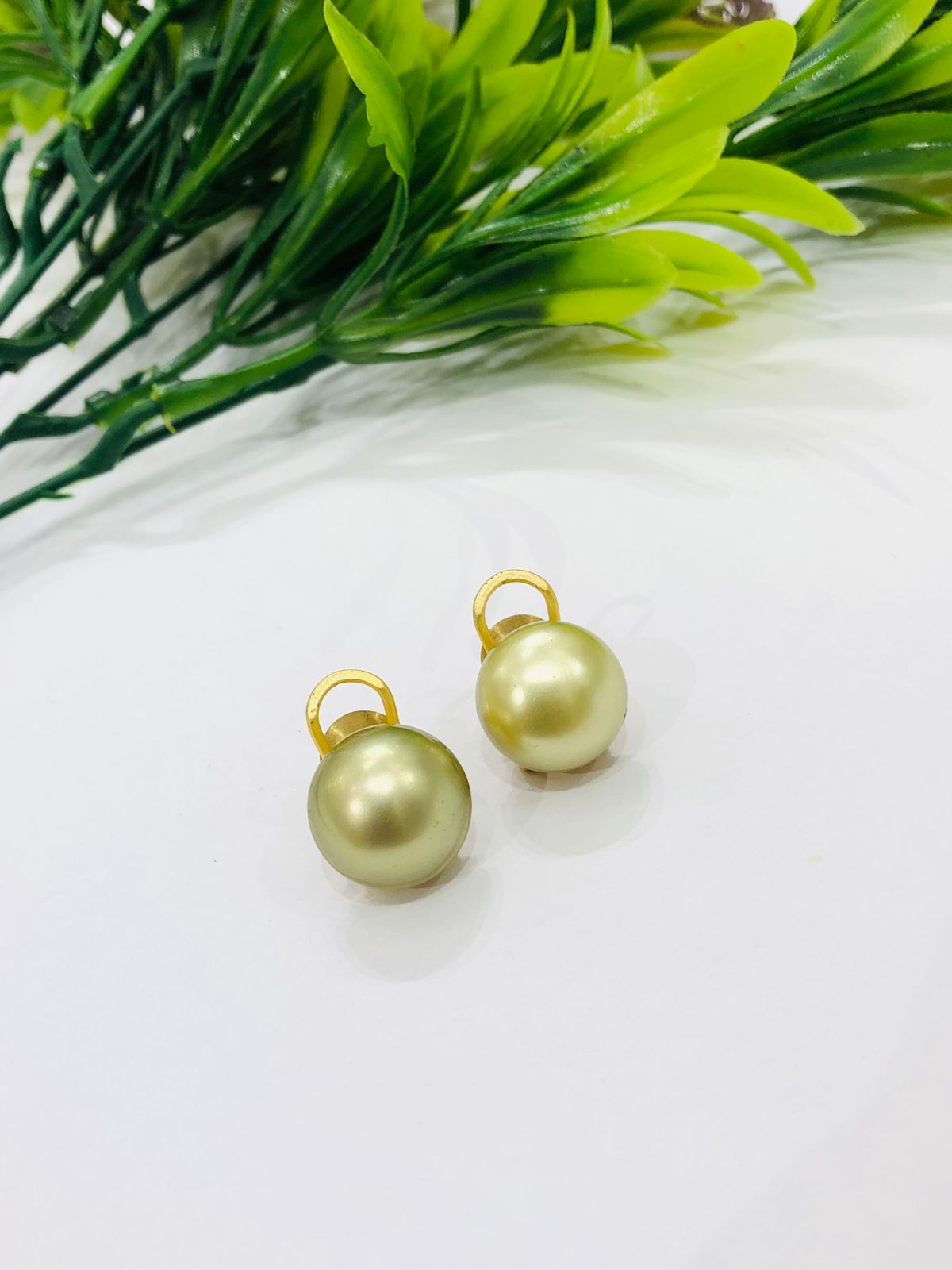 Yellow Pearl Earrings