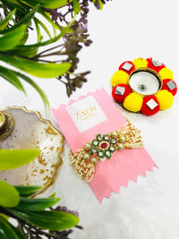 Thumbnail for Kundan Pearl Layer Rakhi