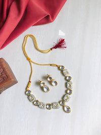 Thumbnail for Blue Polki Necklace Set