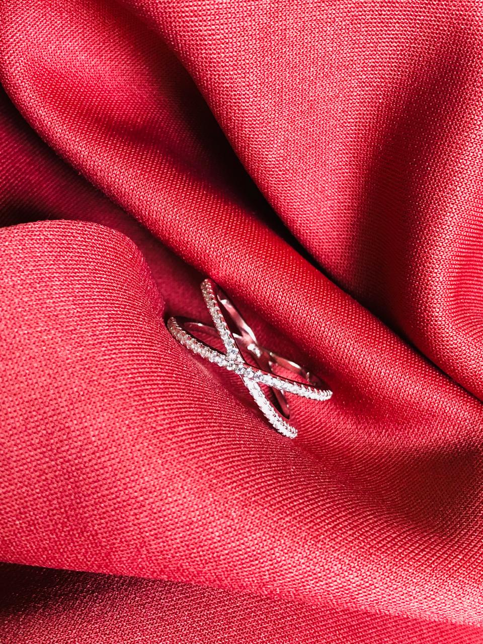 925 Criss Cross Silver Ring