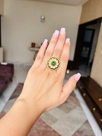 Thumbnail for Polki Pearl Green Ring