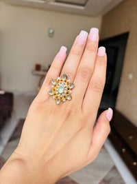 Thumbnail for Mint Pearl Kundan Ring