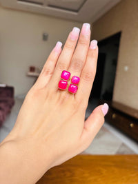 Thumbnail for Pink Golden Stone Ring