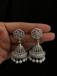 Thumbnail for Gleam Pearl Jhumki Earrings