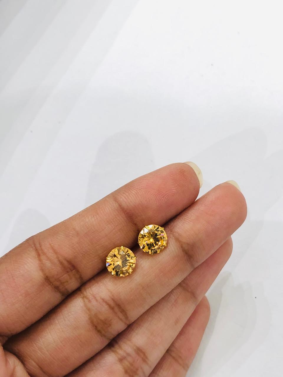 Champagne Gem Stone Earrings