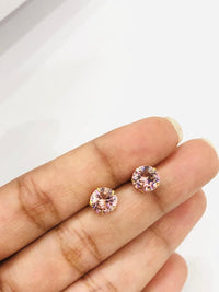 Thumbnail for Pink Gem Stone Earrings