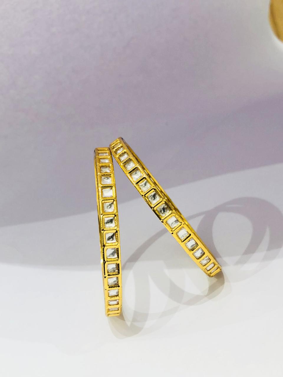 Kundan Square Bangle