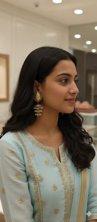 Thumbnail for Antique Gold Plated Pearl Jhumki
