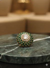 Thumbnail for Polki Emerald Ring