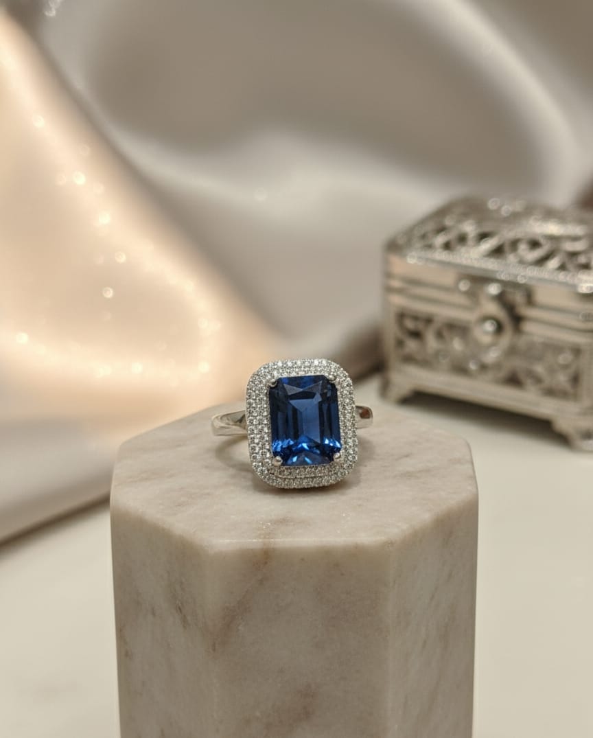 Blue Cocktail Ring