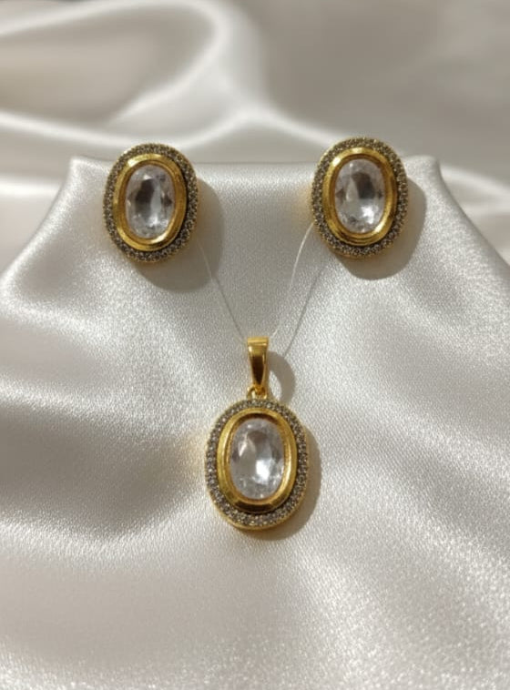 Polki Pendant Set