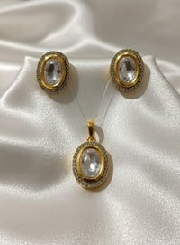 Thumbnail for Polki Pendant Set