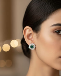 Thumbnail for Emerald Teardrop Earrings