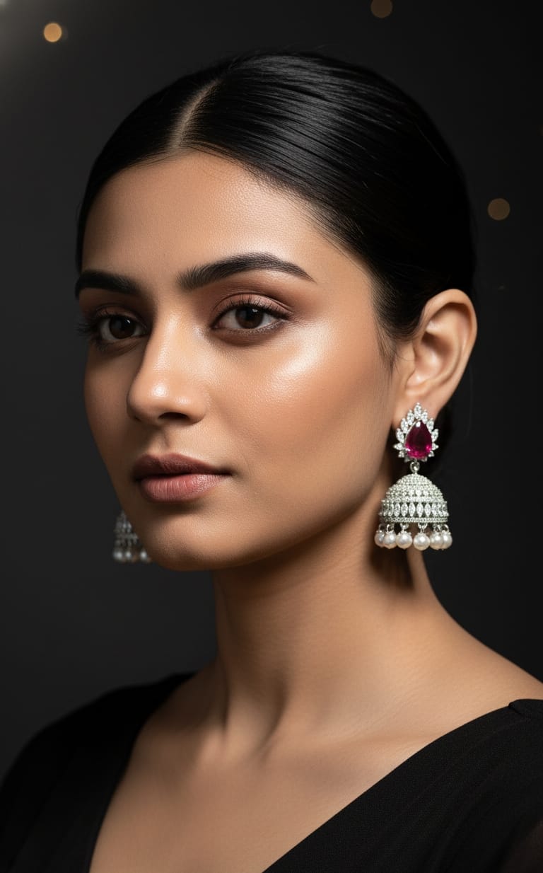 Ruby Midnight Spark Earrings