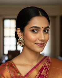 Thumbnail for Ruby Pearl Chand Earrings