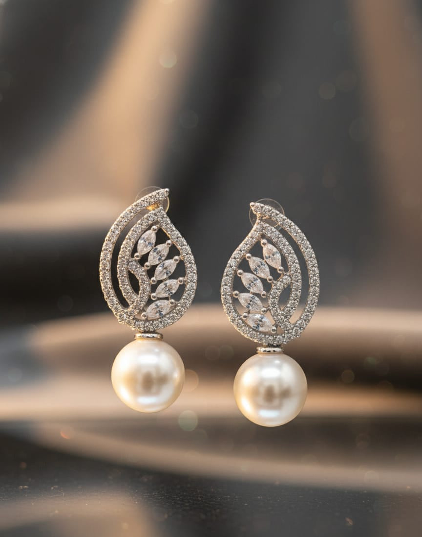 Teardrop Pearl Earrings