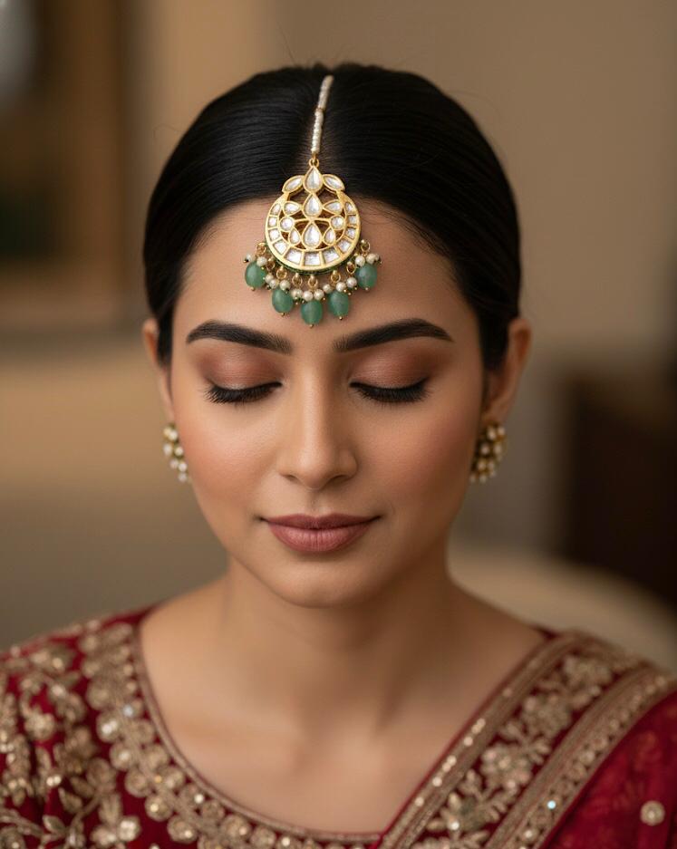 Chand Kundan Mint Mang Tika