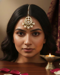 Thumbnail for Chand Kundan Pearl Mang Tika