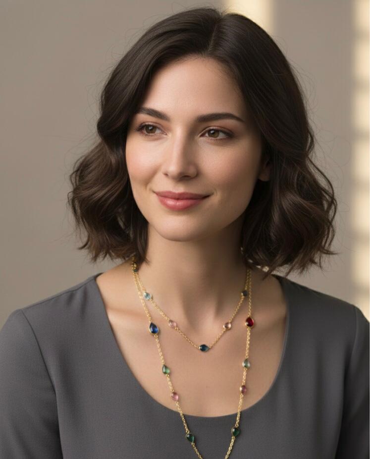 Multi Color Drop Long Chain