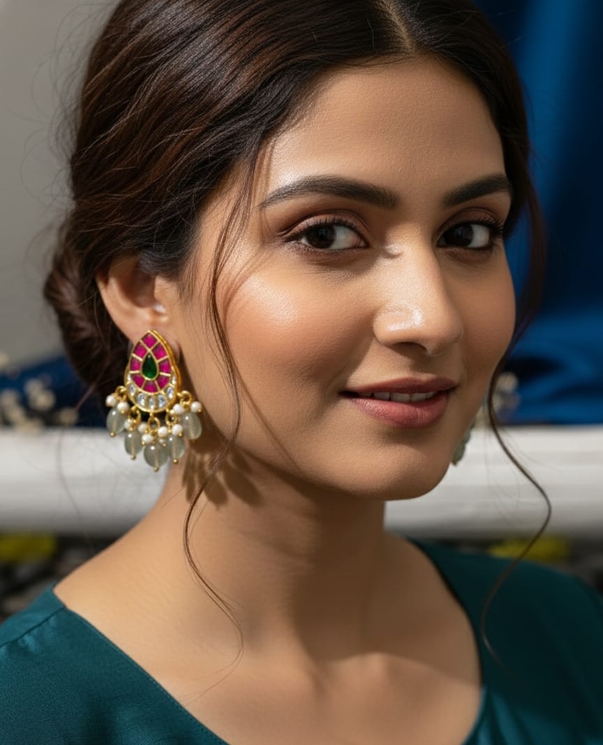 Anaya Ruby Mint Earrings