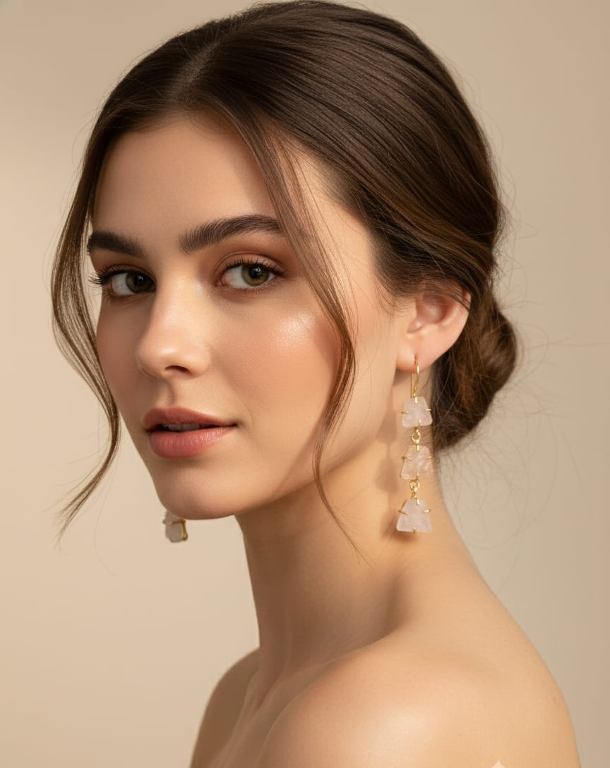 Soft Blush Dangler Earrings