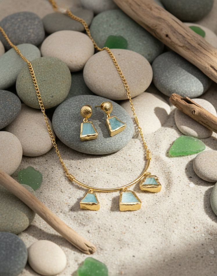 Green Earth Pendant Set