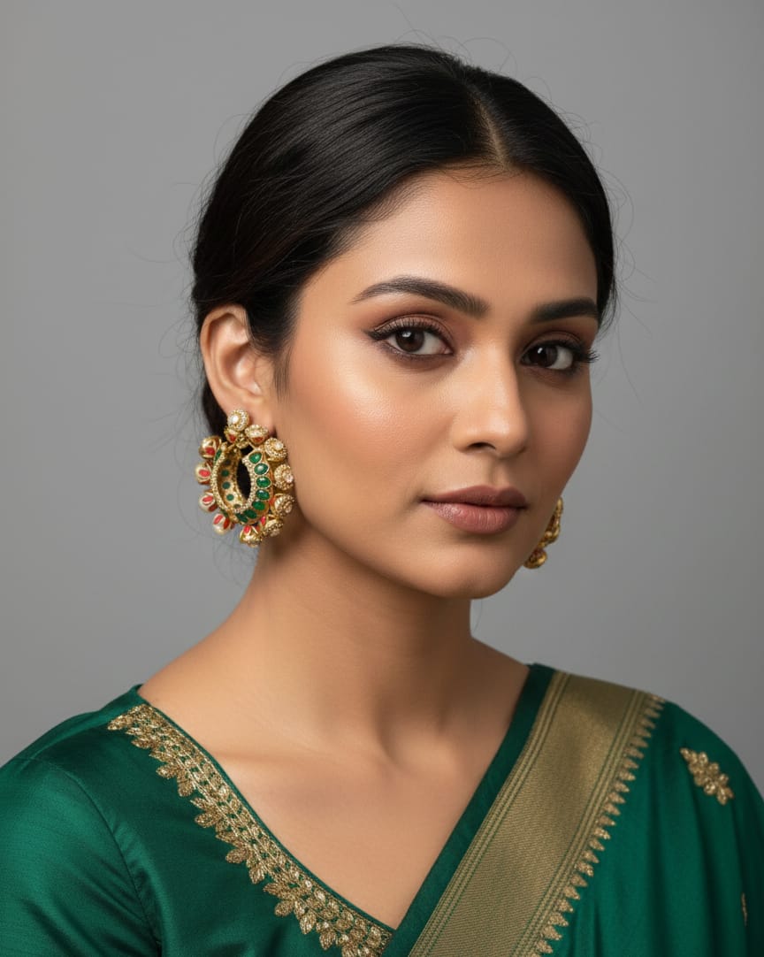 Pearl Maharani Hoop Earrings