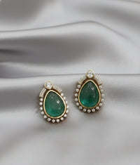 Thumbnail for Emerald Drop Shimmer Earrings